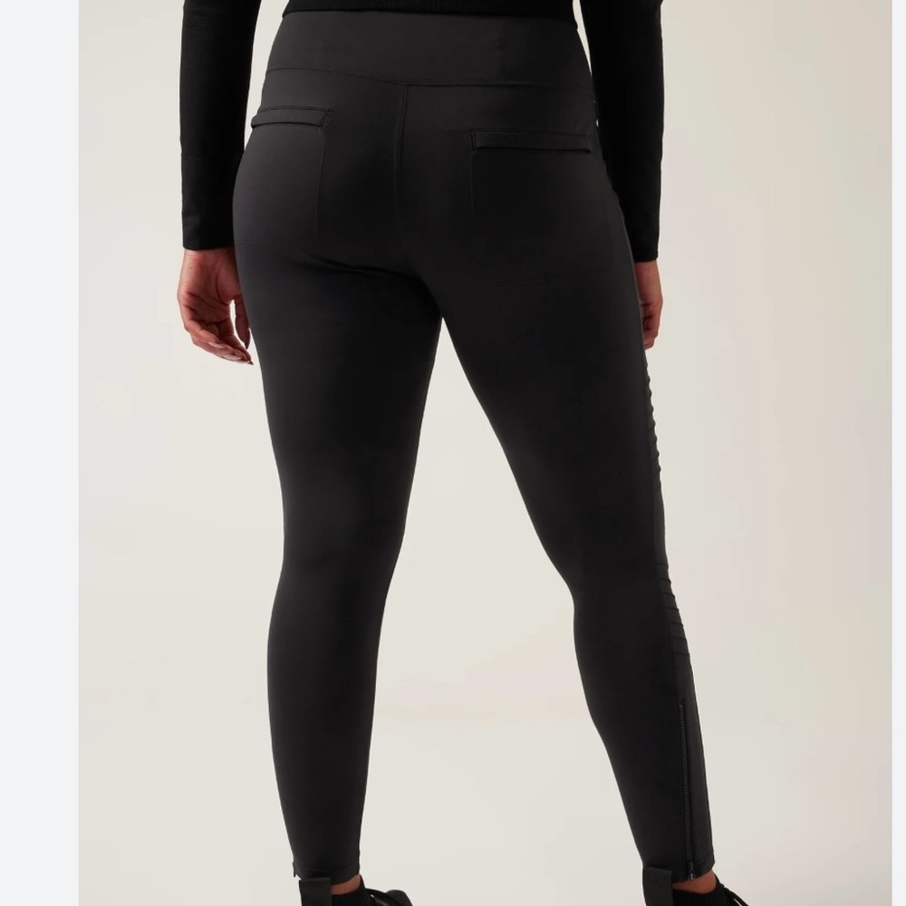 Athleta Delancey Herringbone Tight with side zippers